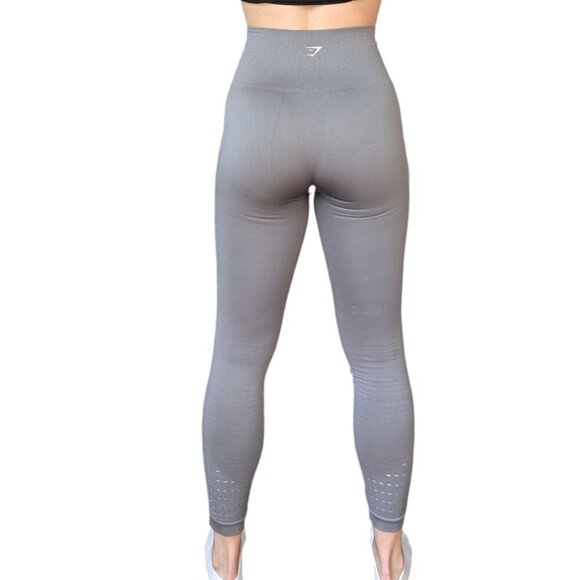 Gymshark Grey Energy Seamless Leggings Women Size Small - Picture 3 of 7